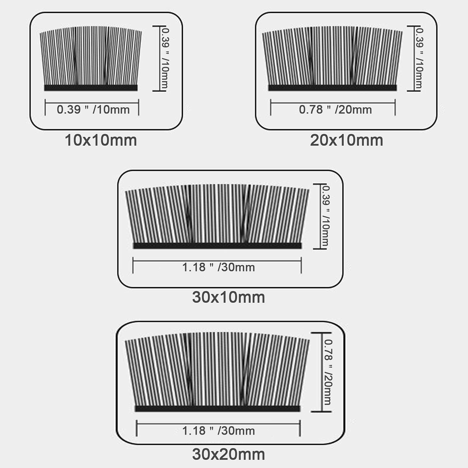 Cinta autoadhesiva para sellar puertas y ventanas, resistente al viento, al polvo, para puertas correderas, ventanas y armarios, 10 m (gris, 30 x 10 mm)