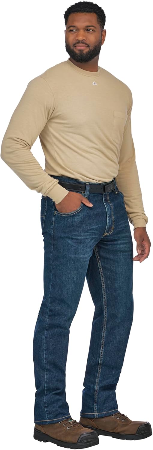 Bulwark FR Men's Fire Resistant Long Sleeve Lightweight T-Shirt - Image 7
