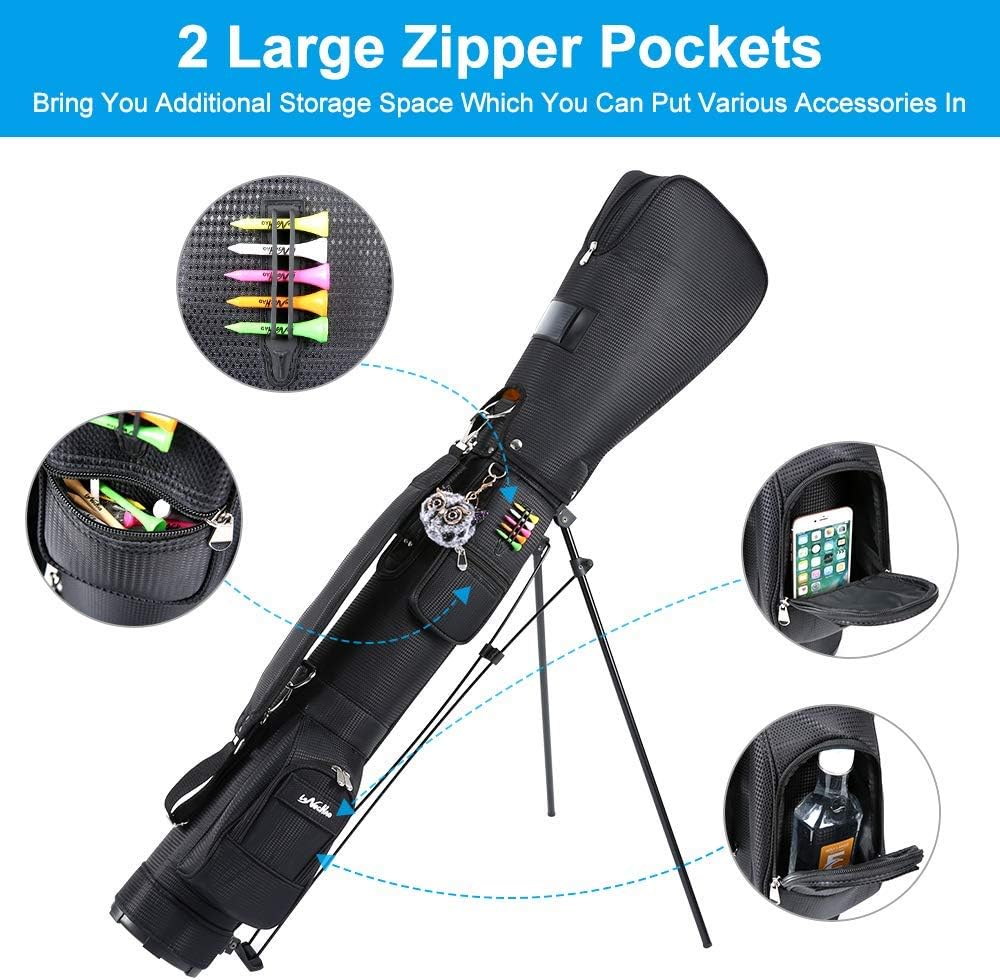 Golf Club Head Cover Set with Golf Stand Bag