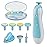 OTTOLIVES Baby Nail Trimmer Electric Newborn Toddler, Safe Baby Nail Clippers Set with Light and 6 Replacement Heads, Baby Nail File Trim Polish Toes Fingernails Care Infant Essentials (Blue)