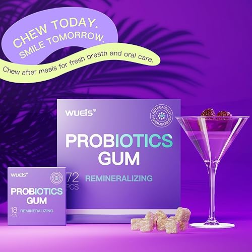 Miniatura 7 de Goma de mascar remineralizante de probióticos con xilitol - Goma de mascar de menta hidroxiapatita menta e incienso - Sin gluten, sin azúcar, sin