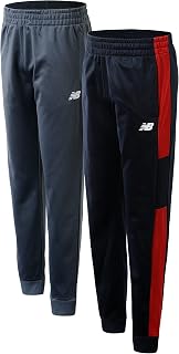 Boys' Athletic Sweatpants - 2 Pack Performance Tricot Jogger Pants (Little Boy/Big Boy), Size 4, Eclipse/Lead