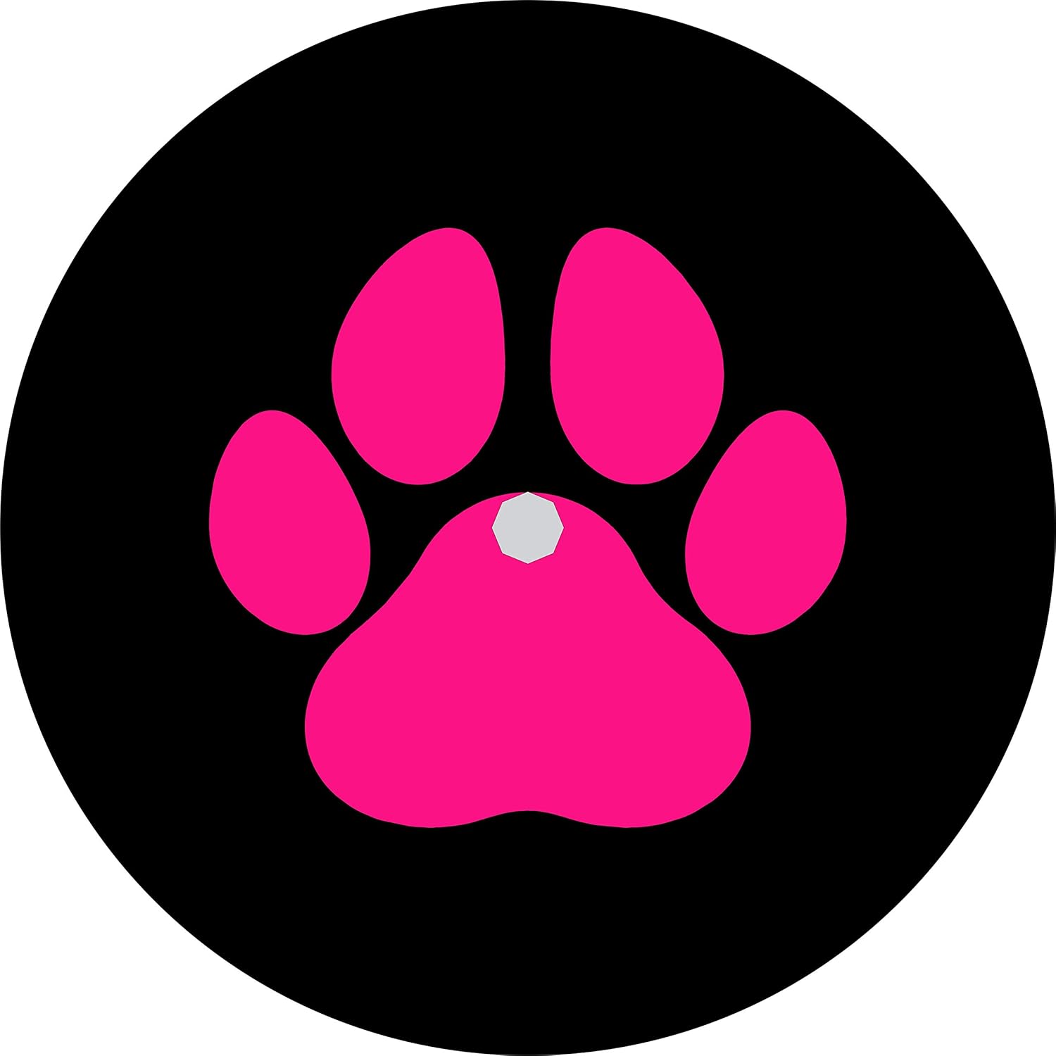 TIRE COVER CENTRAL Pet or Pet Dog Paws Pink Spare Tire Cover (Select tire Size/Back up Camera Option in MENU) Custom Sized to Any Make/Model 33X12.5X___