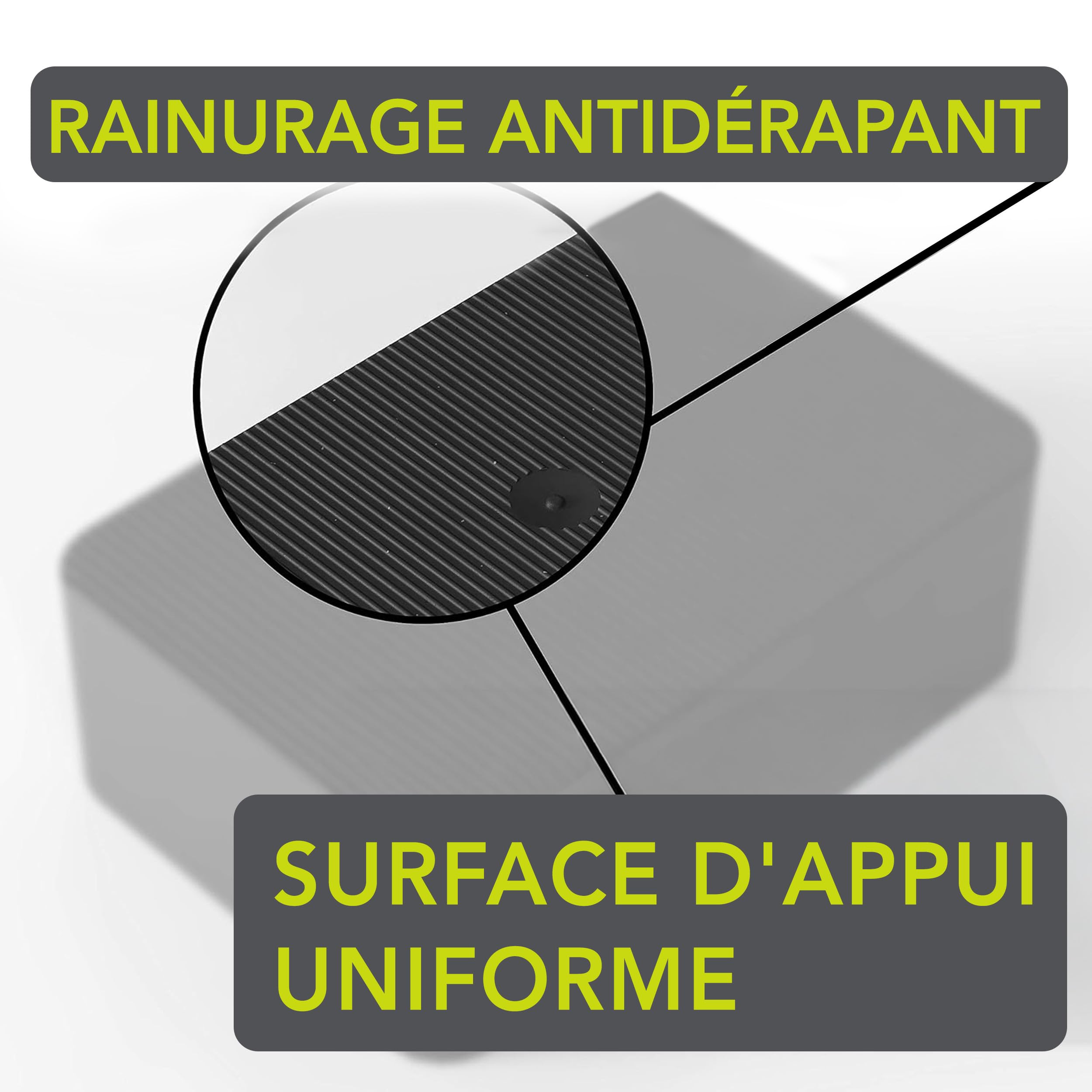 plaques de support de haute qualité 60 x 40 mm | Entretoises en plastique | Capacité de charge jusqu'à 5 tonnes | Lot : 1,5, 2, 3, 4, 5, 10, 15, 20 mm