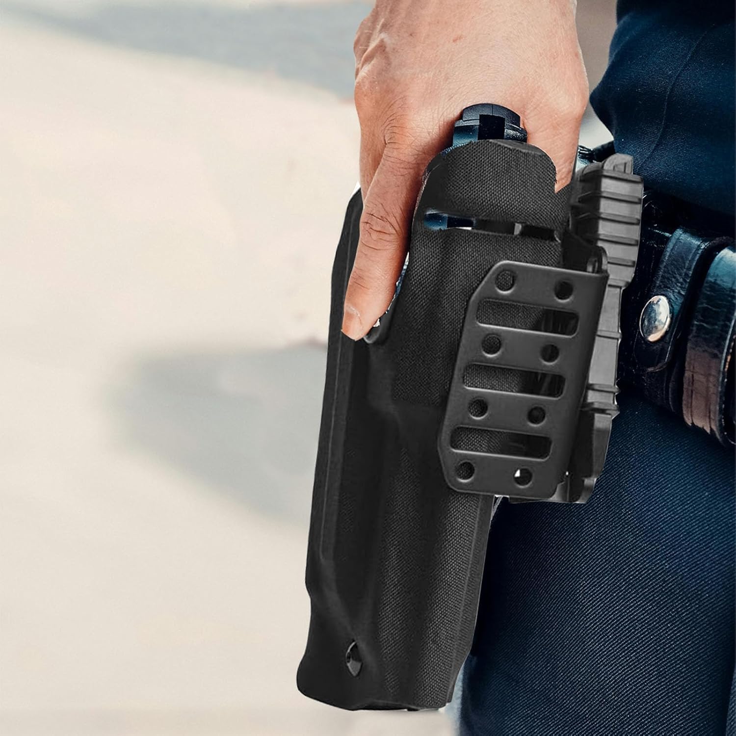 2 Pcs Qls Quick Locking System Kit, Platform Attachment with Locking Fork, Receiver Plate, and Accessories, Mid-Ride Universal Belt Loop for Duty Holsters - Image 5