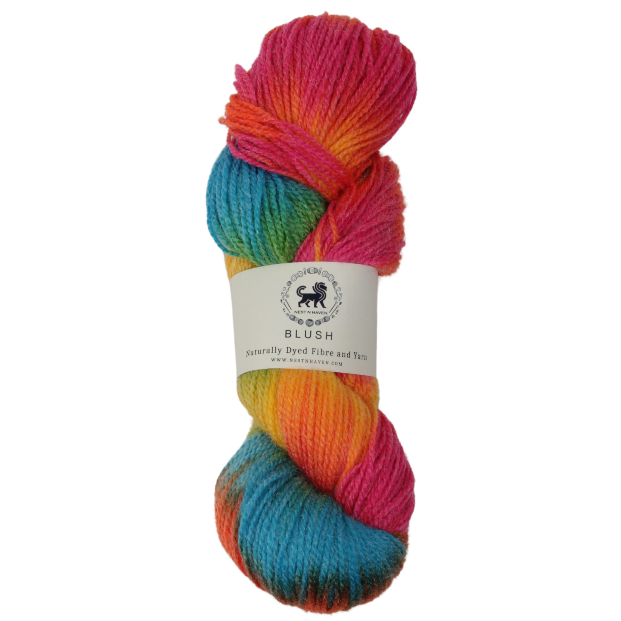Nestnhaven Blush Acro Wool Multicolour Hand Knitting and Crochet Yarn. Pack of 1 Hank/Lachhi - 100gms Shade no - NNHBLM-004
