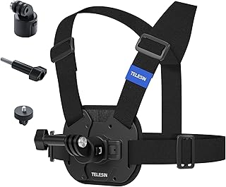 TELESIN Chest Mount Harness Chest Strap Quick Release Compatible with GoPro Chest Mount Hero 13,12,11,10,9,8,7,6,5,4, Hero Session, DJI Osmo Action 5 Pro 4 3 Cameras