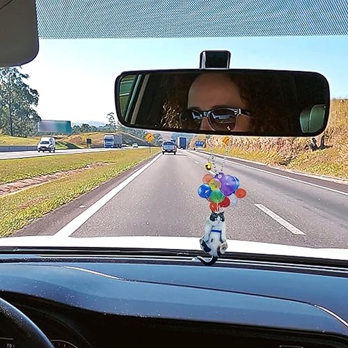 Miniatura 2 de Accesorios colgantes para espejo retrovisor de divertidas vacas de globo colgante de automóvil adorno colgante de automóvil bonita decoración de