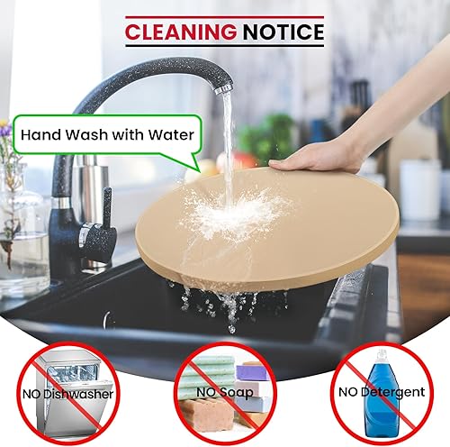 Miniatura 5 de UNICOOK - Piedra redonda para hornear pizza, 10", 12", 14", 15", 16", para horno y parrilla