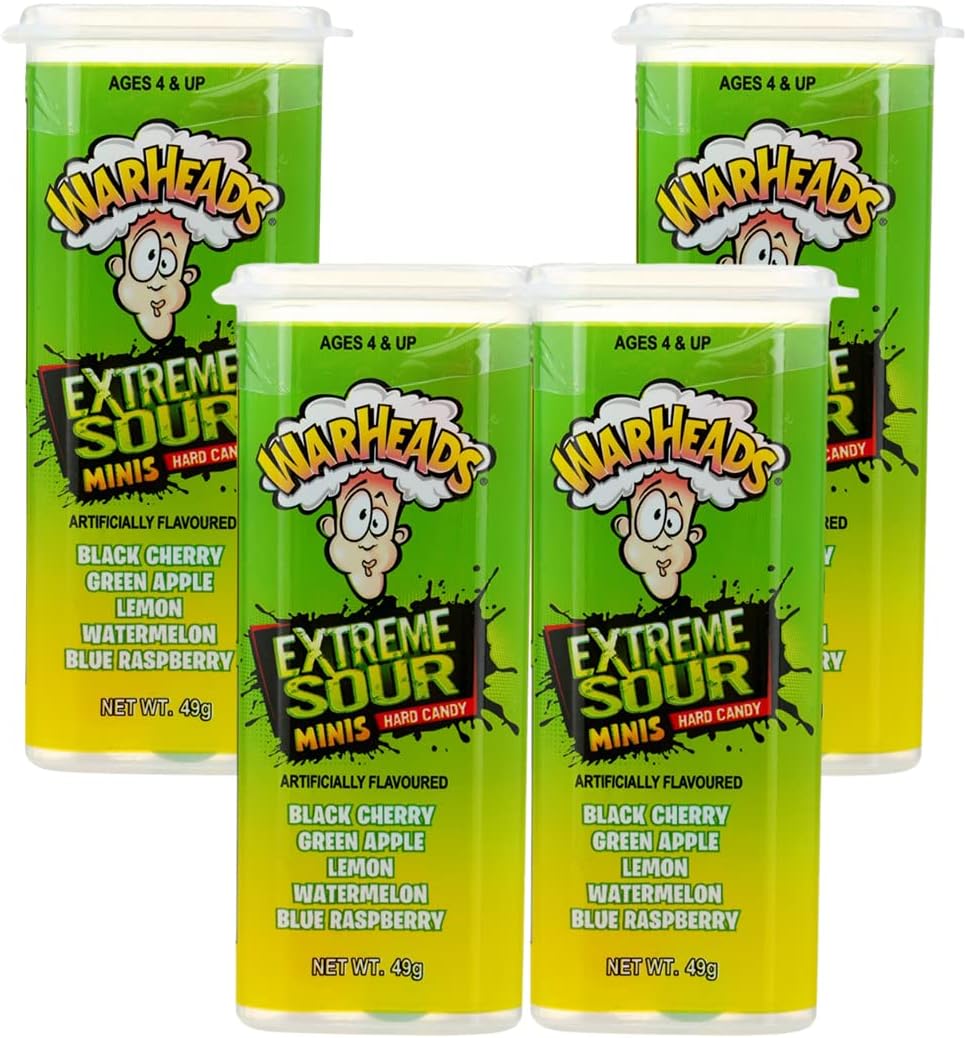 Warheads Extreme Sour Minis 49g - 4 Piece Pack