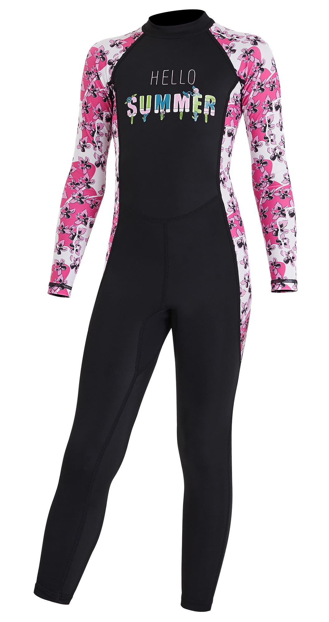 DIVE & SAIL Kids One Piece Long Sleeve Swimsuit Sun Protection Sunsuit Rash Guard