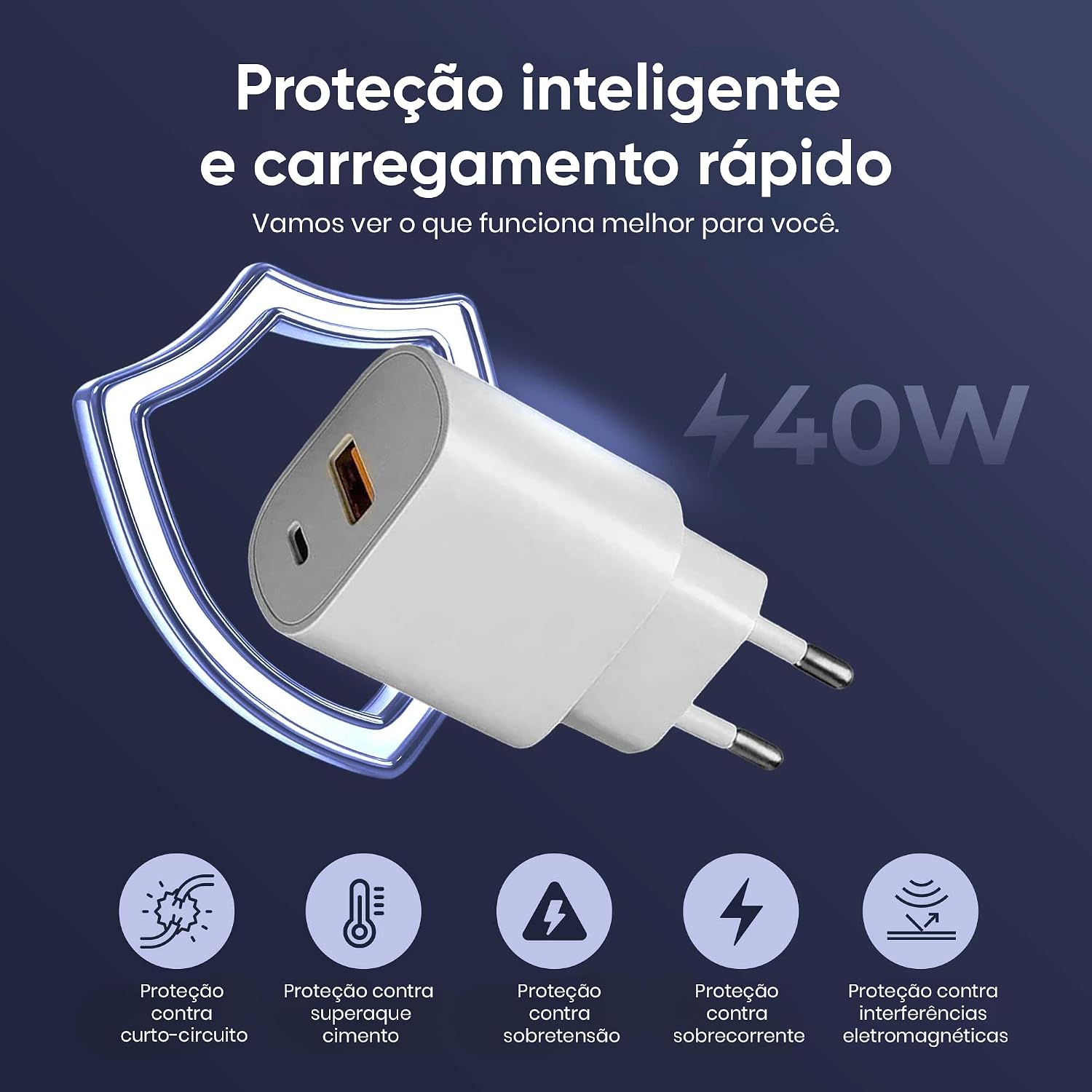 Cabo Usb-C-Lightning + Fonte Carregador 40W 2 Entradas Turbo Compatível iPhone X Xr SE 11 12 13 14 Premium LAGUS IMP. Cabo Usb-C-Lightning + Fonte Carregador 40W 2 Entradas Turbo Compatível iPhone X Xr SE 11 12 13 14 Premium LAGUS IMP.