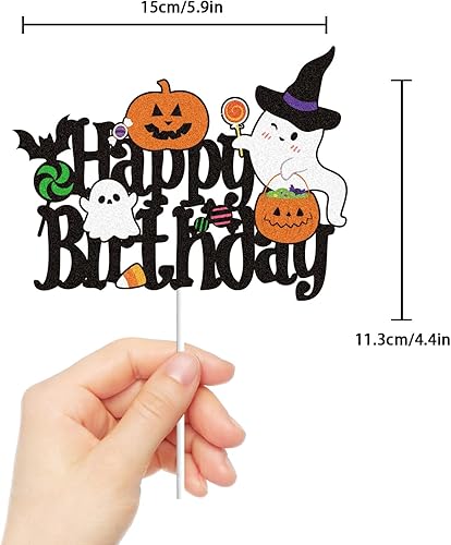 Miniatura 2 de Decoración de pastel de feliz cumpleaños, decoración de Halloween, decoración de Halloween, casa fantasma, calabaza, caramelo, murciélago,