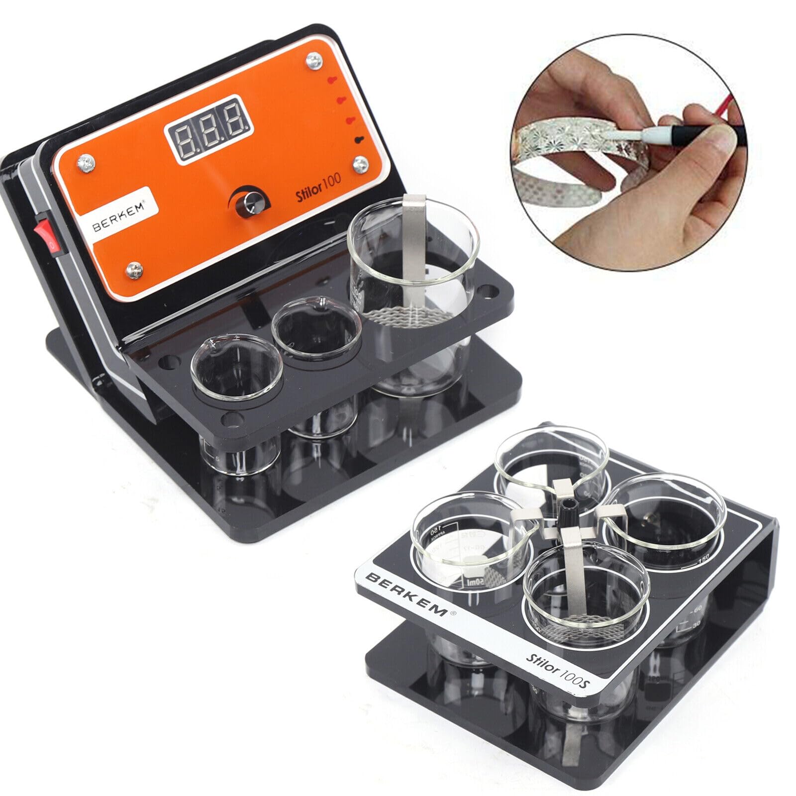 Pen Type Electroplating Machine, Professional Gold Rhodium Plating Machine Jewelry Repair Tool Electroplating Processing Tools Gold Plating Kit, for Gold, Silver, Copper Plating