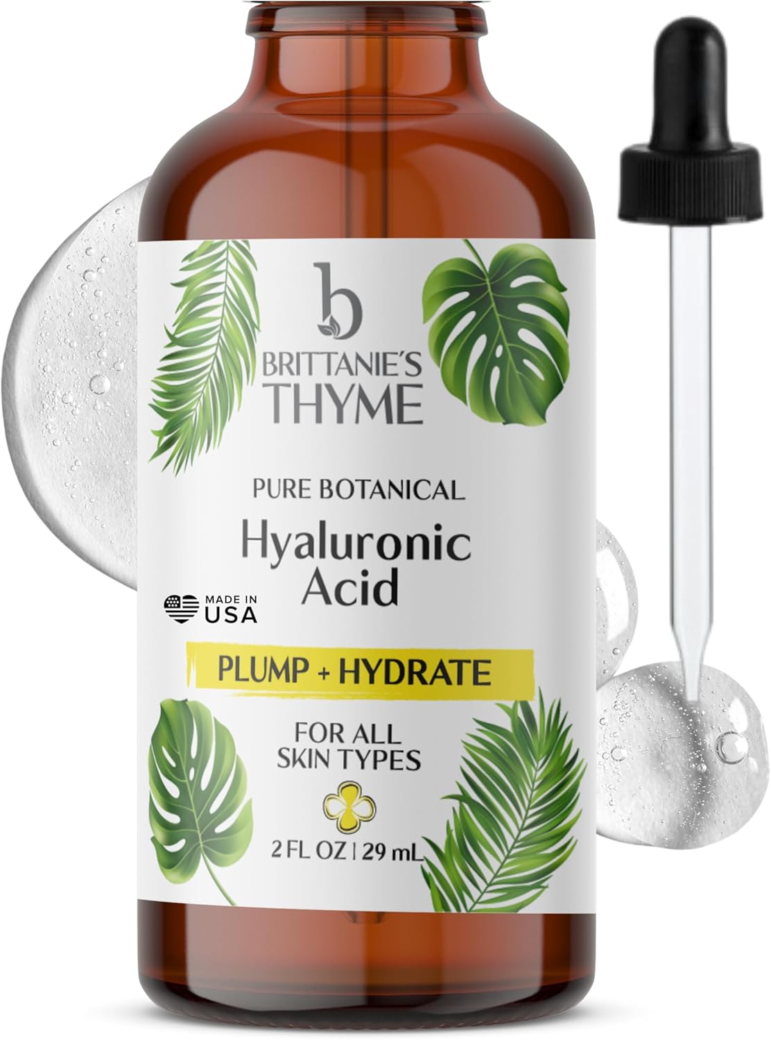 Brittanie’s Thyme Pure Hyaluronic Acid Serum for Face | Anti-Aging Serum for Fine Lines & Wrinkles | Intense Plumping and Hydration | Repairs Dry Skin with Highest Concentration of Hyaluronic Acid Brittanie’s Thyme Pure Hyaluronic Acid Serum for Face | Anti-Aging Serum for Fine Lines & Wrinkles | Intense Plumping and Hydration | Repairs Dry Skin with Highest Concentration of Hyaluronic Acid