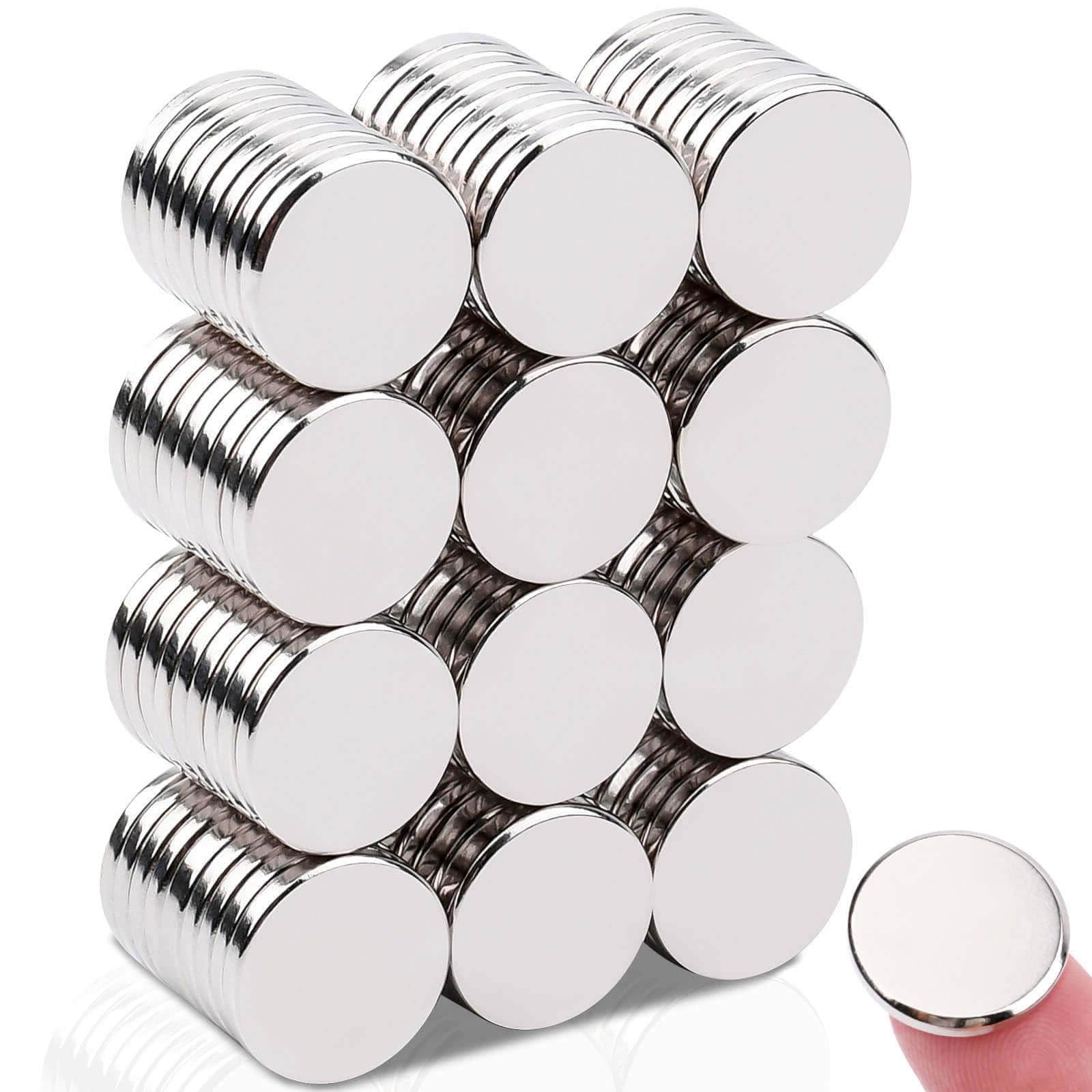 15 x 2 mm imanes fuertes, 100 unidades de imanes de neodimio extra fuertes, redondos para pizarras magnéticas, imanes pequeños para nevera, educación, artesanía, imanes fuerte agarre
