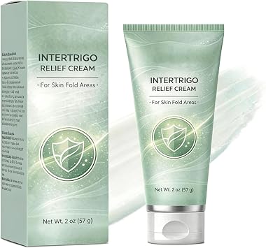 Intertrigo Relief Cream, Skin Fold & Chafing Relief Moisture Barrier Cream with Zinc Oxide, Soothes Irritated Skin & Reduces Friction, Intertrigo Treatment Cream for Friction-Prone Areas