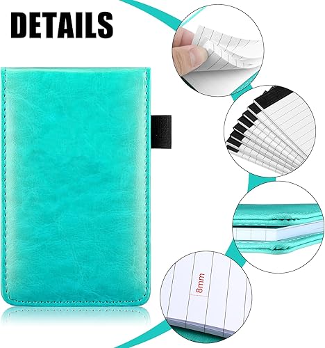 Miniatura 4 de Juego de 10 soportes para bloc de notas de bolsillo, incluye mini soporte para bloc de notas de bolsillo con 50 hojas forradas, bolígrafo de metal y