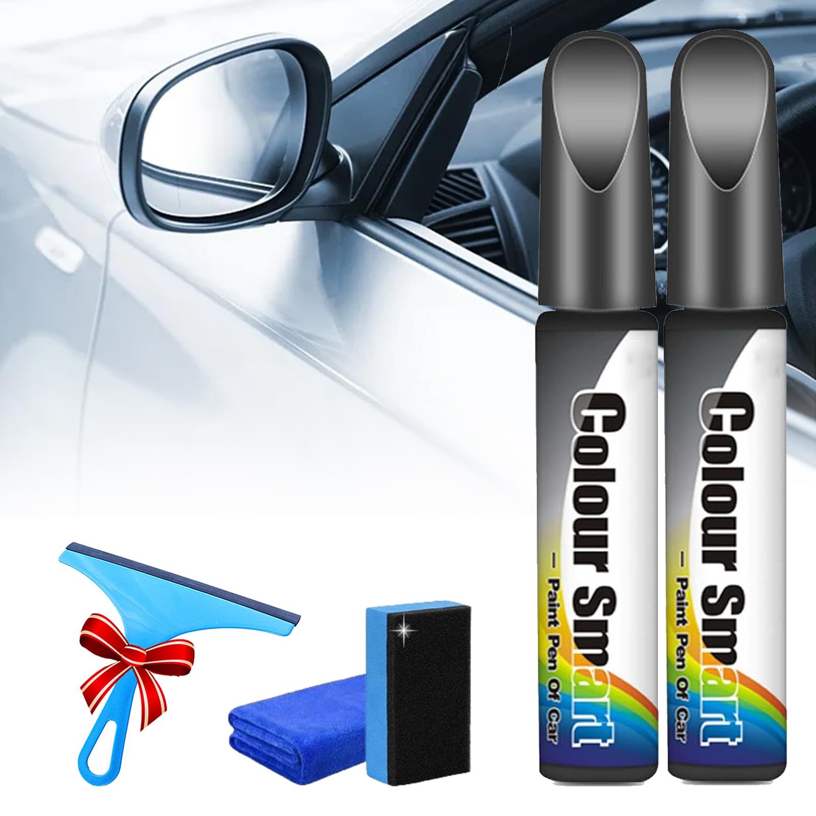 Car Scratch Remover Pen, Car Touch Up Paint Fill Paint Pen, Car Scratch Repair Paste, Touch Up Paint for Cars, Automotive Paint, Car Accessories Pro Mending Car Remover Scratch Repair (Grey)