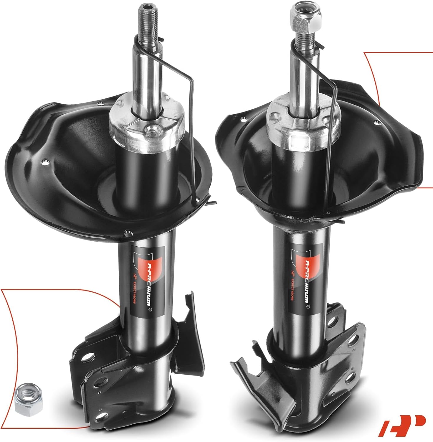 A-Premium Rear Pair (2) Strut Assembly Compatible with Subaru Impreza 2004 2005 2006 2007 H4 2.5L, Driver and Passenger Side