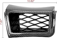 Vista 7 de ECOTRIC Juego de conductos de aire de calibrador de parachoques compatible con Chevrolet Silverado 1500 2003-2007, par de estilo fibra de carbono