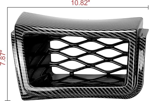 Miniatura 7 de ECOTRIC Juego de conductos de aire de pinza de parachoques compatible con Chevrolet Silverado 2003-2007, 1500 pares de fibra de carbono, estilo