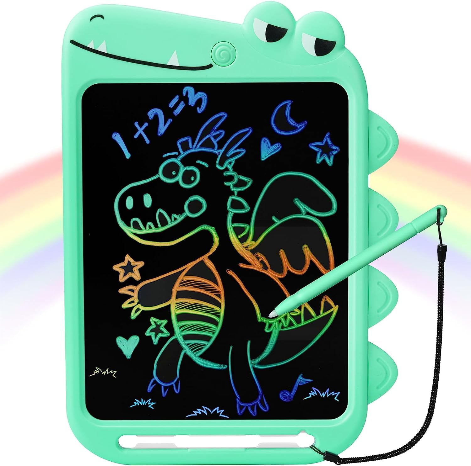 NOBES Regalo Giochi Bambini 2 3 4 5 6 7 8 Anni, Tavoletta Grafica Bambini LCD Scrittura 10 Pollice Giocattoli Educativi, Lavagna Magnetica per Bambini Regali Giochi 3 4 5 6 anni Ragazz Natale (Verde)