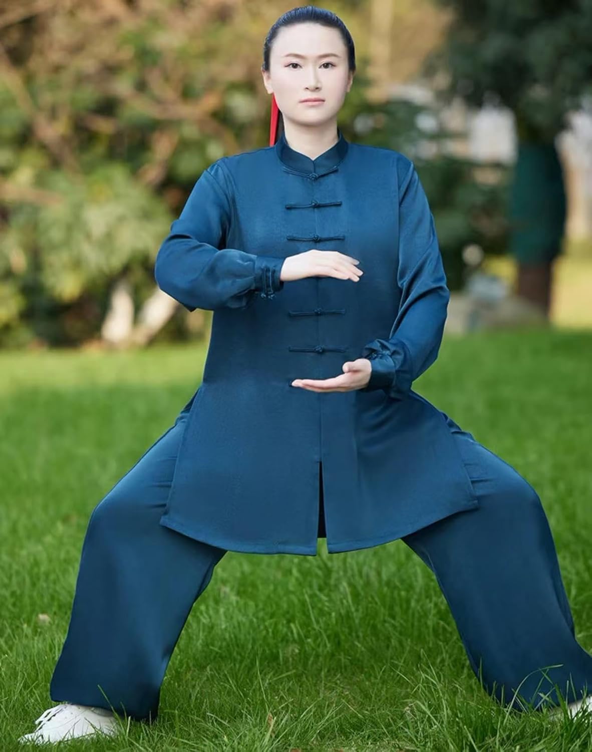 HEARTTOUCH Unisex Tai Chi Uniform Acetate Fabric Chinese Traditional Kung Fu Clothes Qi Gong Martial Arts Training Costume