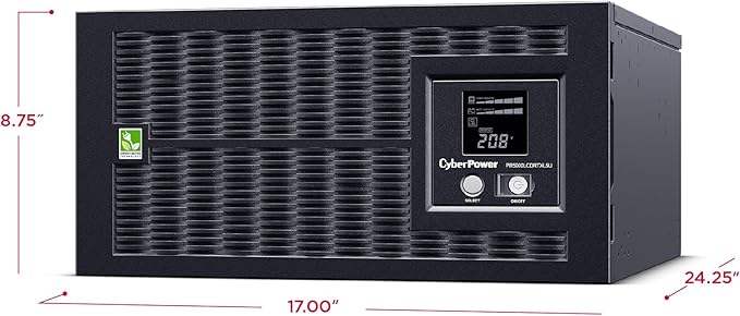 CyberPower PR5000LCDRTXL5U UPS 5000VA/4500W 5 Tomacorrientes AVR 5U Rack/Torre miniatura 8