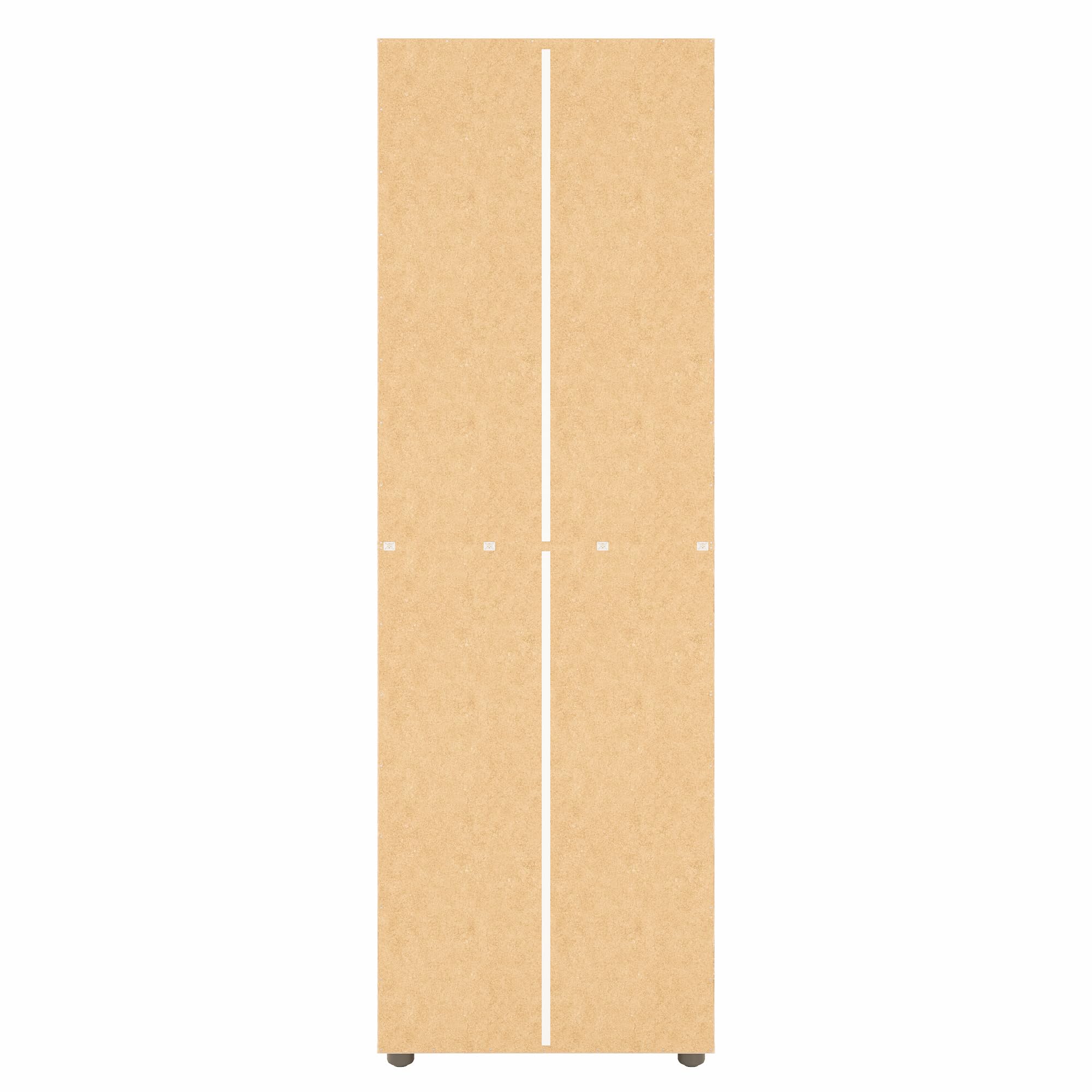 KOMTO Mehrzweckschrank 60 cm Breit - Schrank Weiß, Kleiderschrank mit 1 Schublade, Hochschrank, Büroschrank, Bücherschrank mit 4 Türen | Porto 180 х 34 х 60 cm