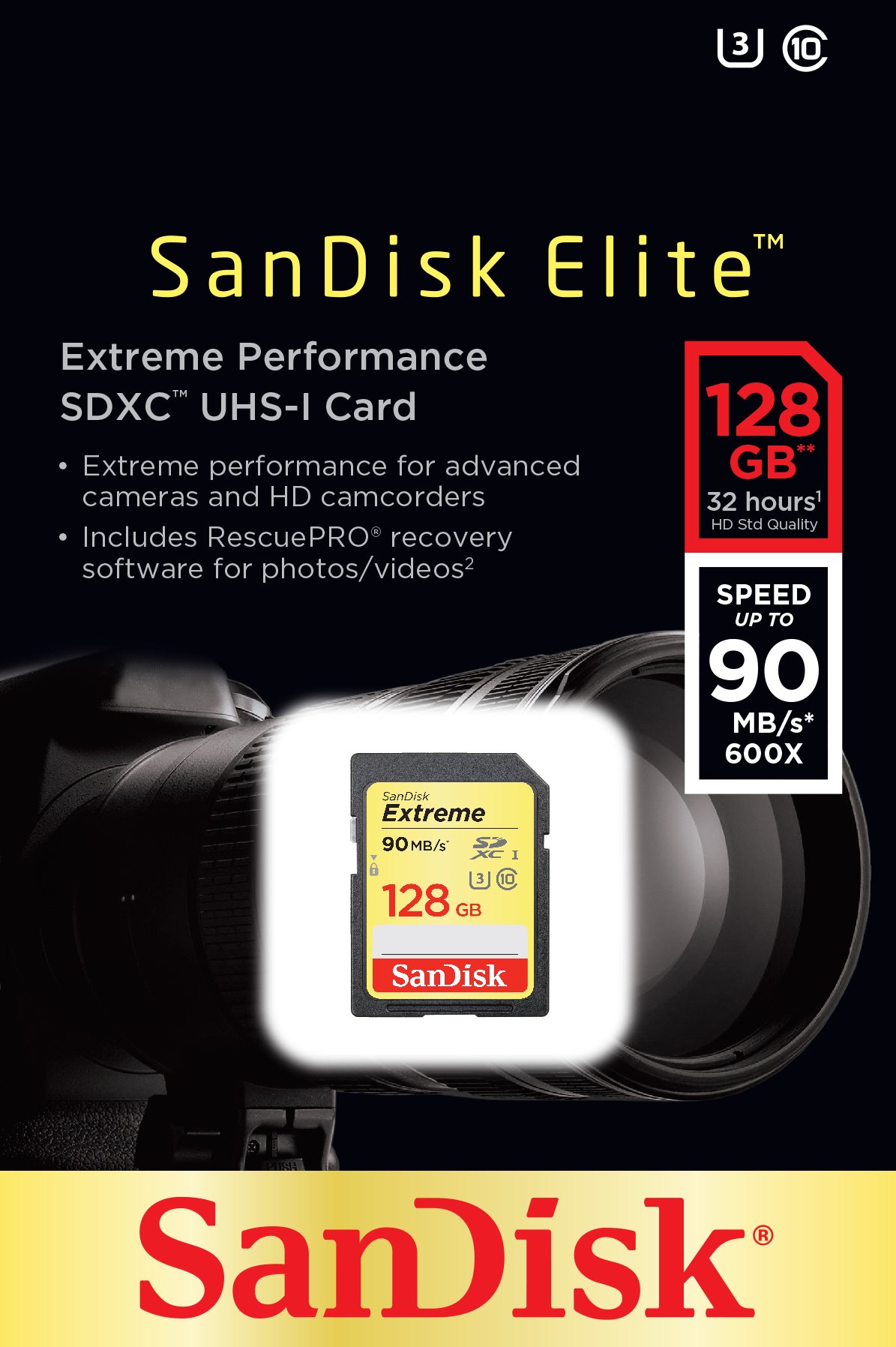 サンディスク ExtremePLUS SDXCカード 128GB SanDisk Extreme PLUS 128GB SDXC UHS I Memory Card SDSDXWA