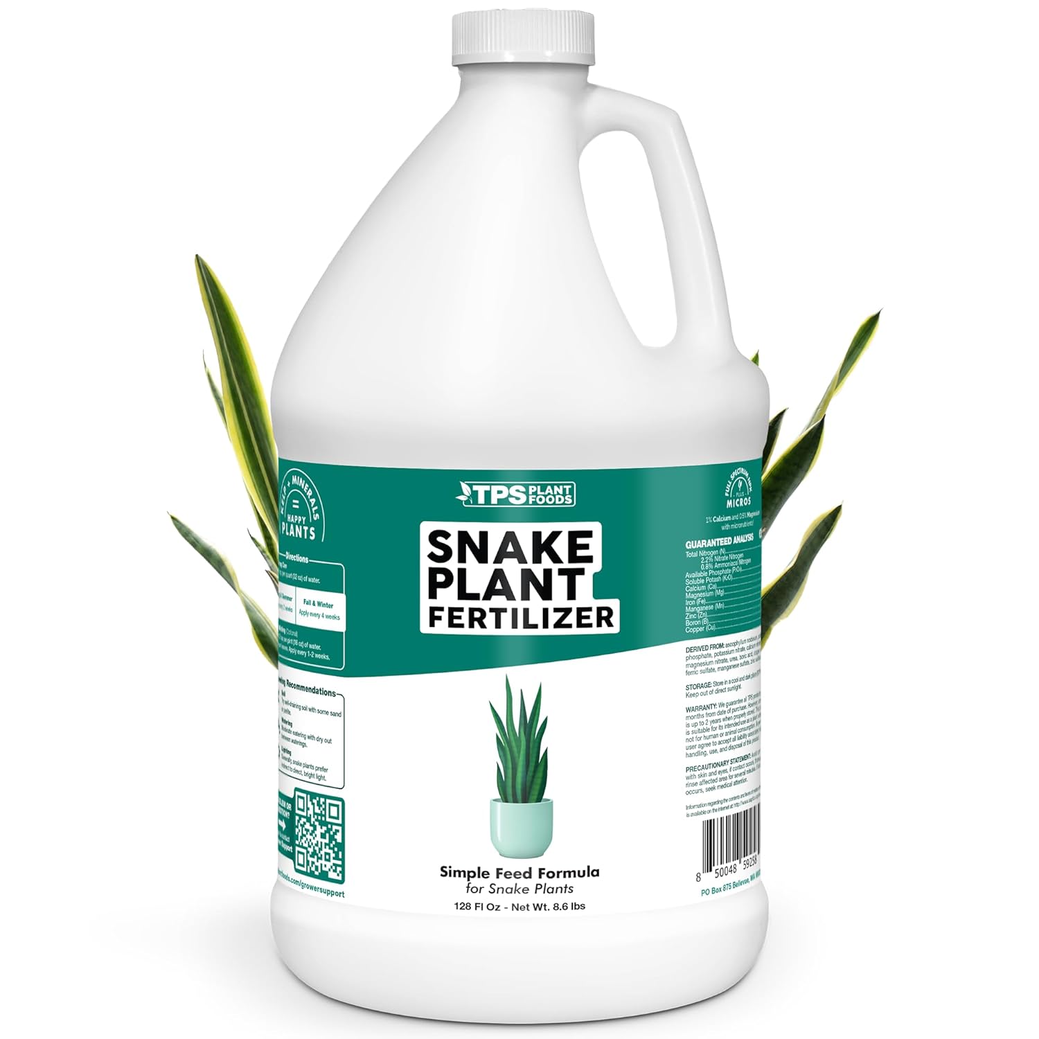 Snake Plant Fertilizer for Snake Plants and All Sansevieria Plants, Liquid Plant Food 1 Gallon (128 oz)