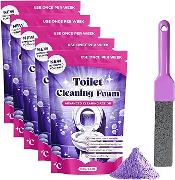 Fizz Clean Toilet Bowl Cleaner, Fizzclean Toilet Cleaning Foam, 2026 New Upgrade Toilet Bowl Cleaner, For Sparkling Clean, Touch Free Foaming Cleaning Powder