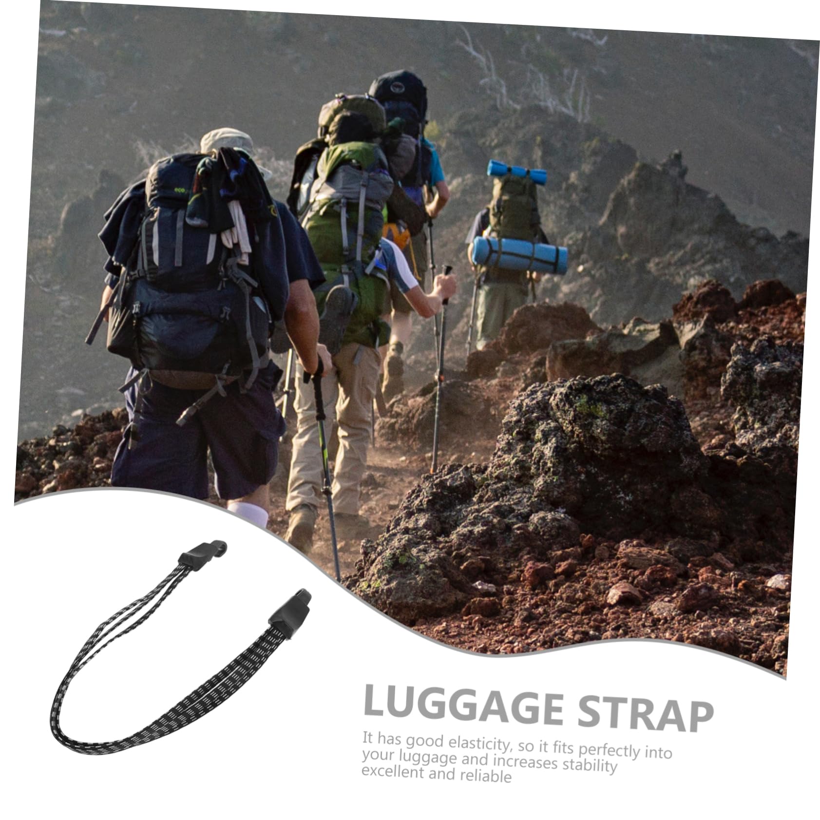 TENDYCOCO Strap Adjustable Bungee Cords for Camping, Motorcycles, and More Shock Cords Bike Luggage Fixed Rope Luggage Fixing Bungee Cord Bungee Rope for Bike Rack Bungee Wagon Rubber Band