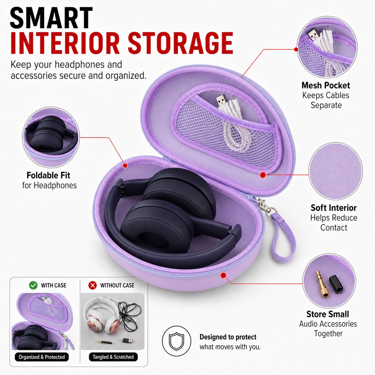 Amazon.com: COMECASE Case for Beats Solo 4/Studio Pro Headphones