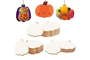 30Pcs Unfinished Wooden Pumpkins for Autumn DIY