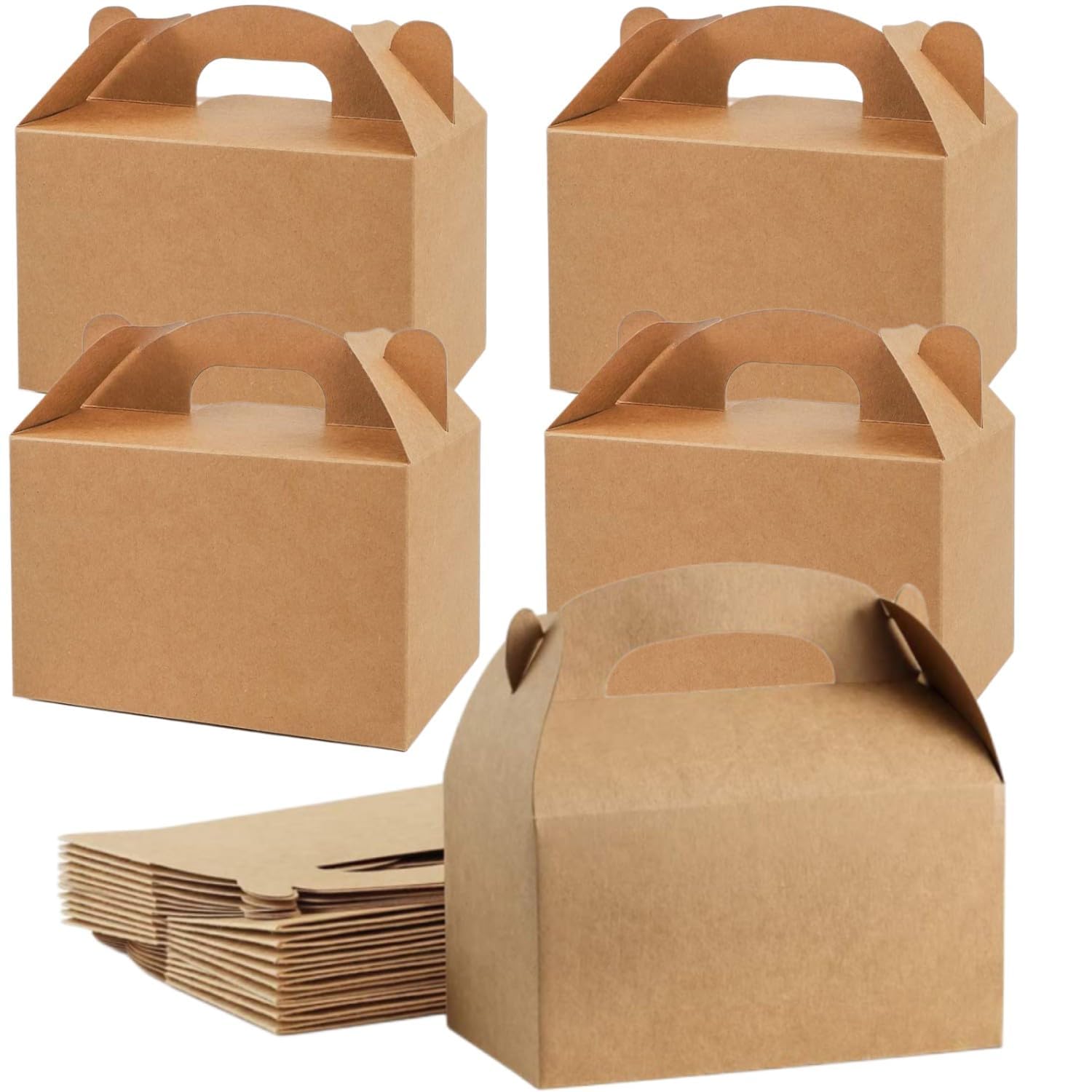 NALACAL 24 Pack Kraft Gift Boxes for Parties and Events, Sturdy DIY Treat Boxes for Candy, Snacks, and Gifts, Ideal for Birthdays, Weddings, Baby Showers, Holidays, and Graduations