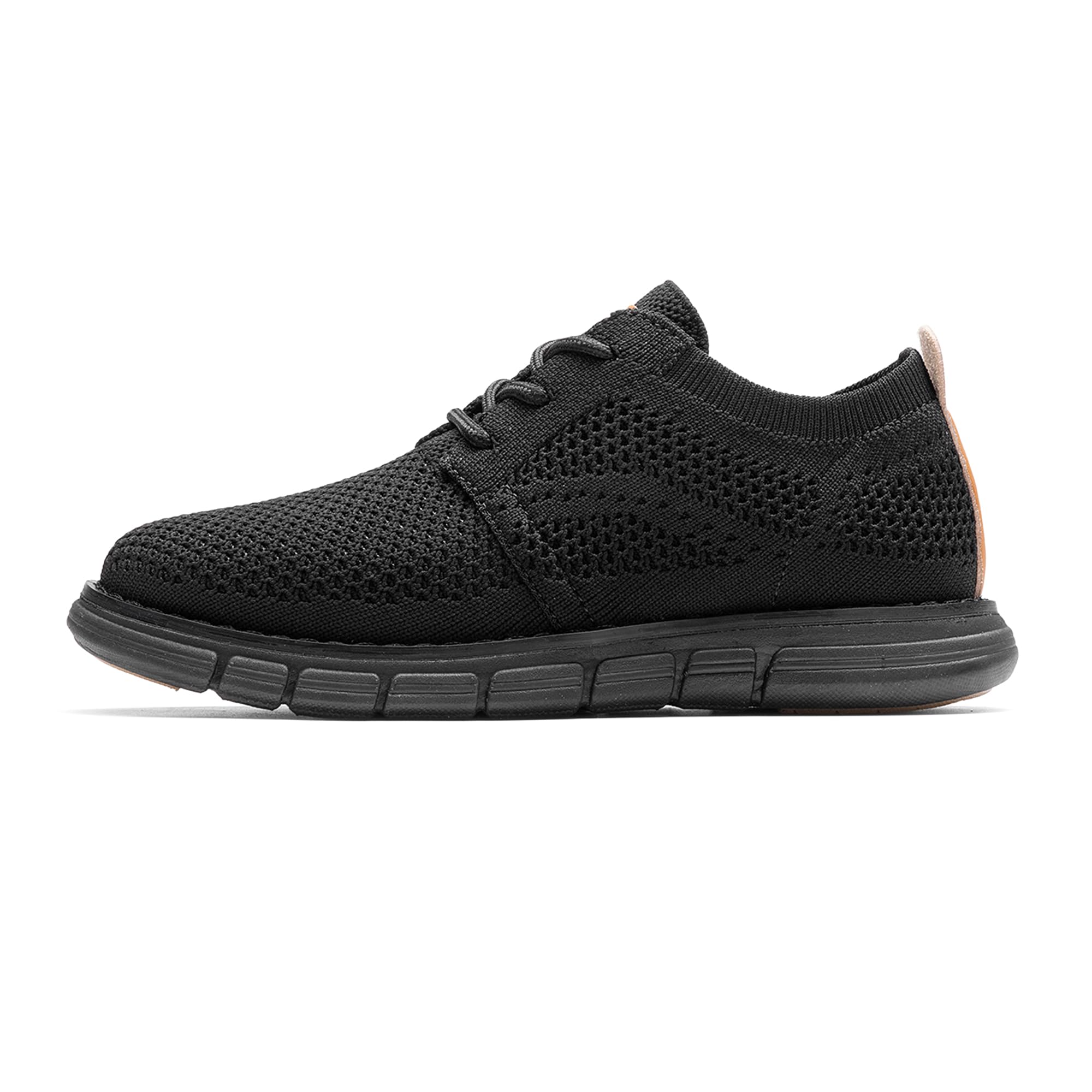 Bruno Marc Scarpe Oxford Bambino Tomaia Elasticizzata,Tutto Nero,28 | Suola flessibile in EVA e gomma, soletta memory foam e collare imbottito per comfort extra in ogni occasione