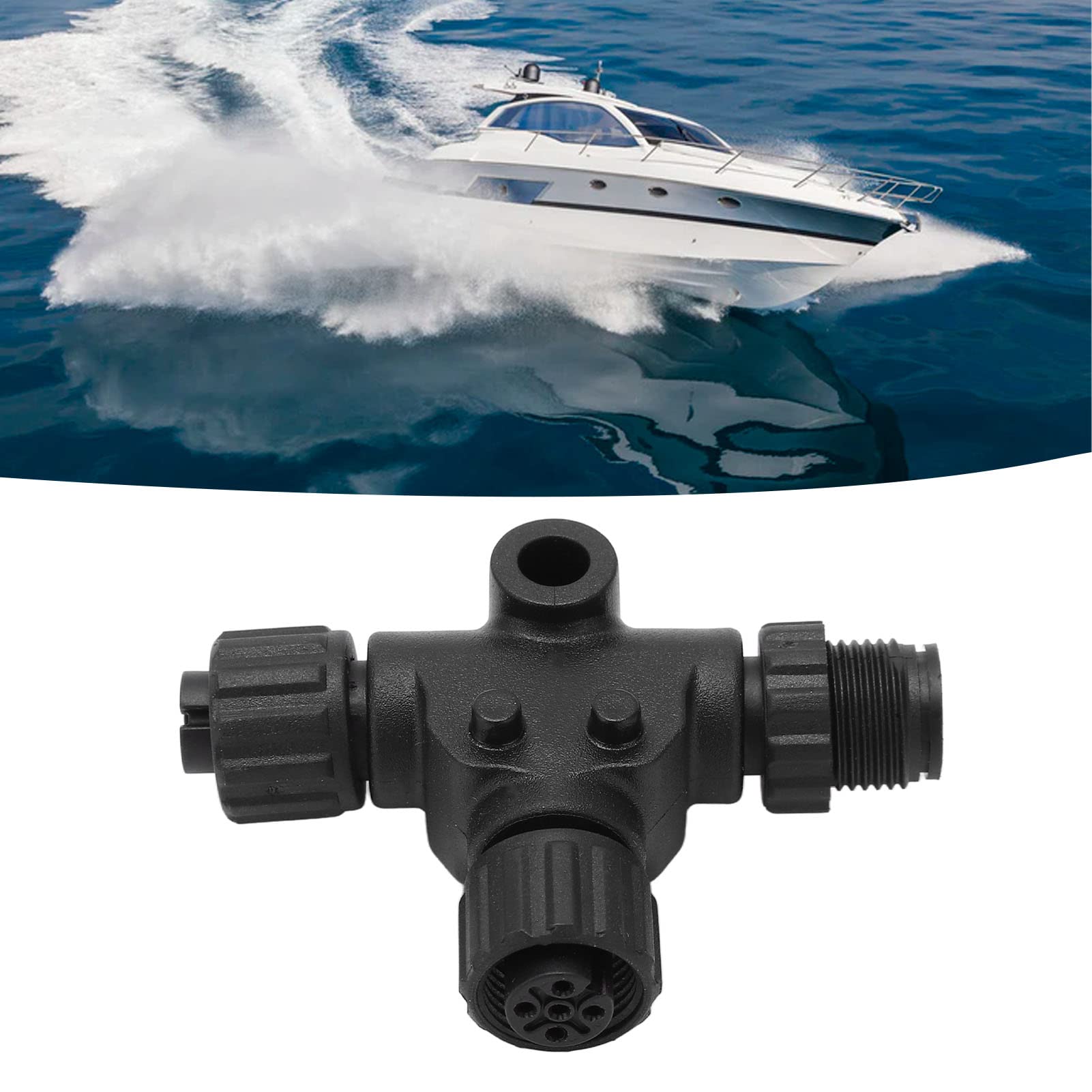 T-Stück für NMEA 2000, T-Verbinder für NMEA 2000 (N2K) Rückgratkabel, Universell, Haltbar und Öl- und Meerwasserbeständig