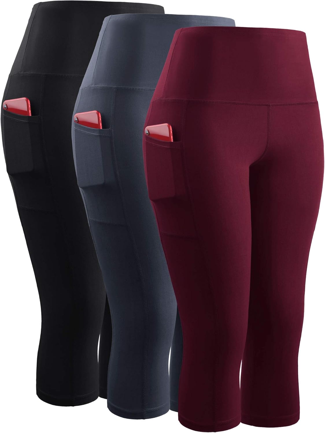 NELEUS Women’s Yoga Running Capris Tummy Control High Waist Workout Pants