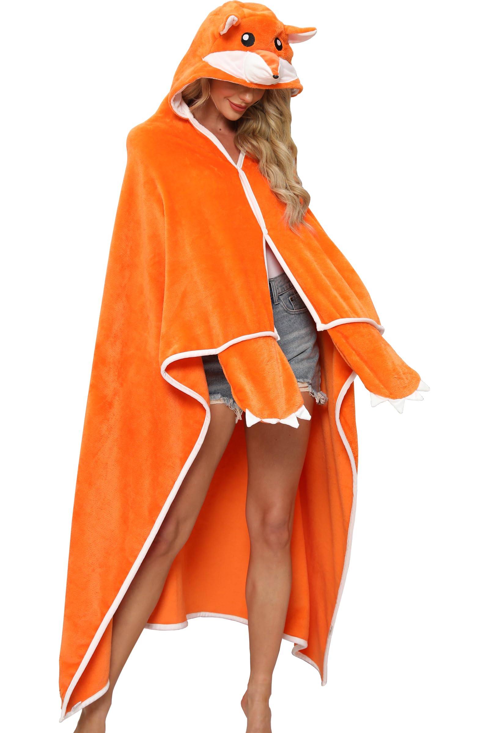 Amazon.com: Cloud-Soft Wearable Fox Blanket Hoodie - Oversized