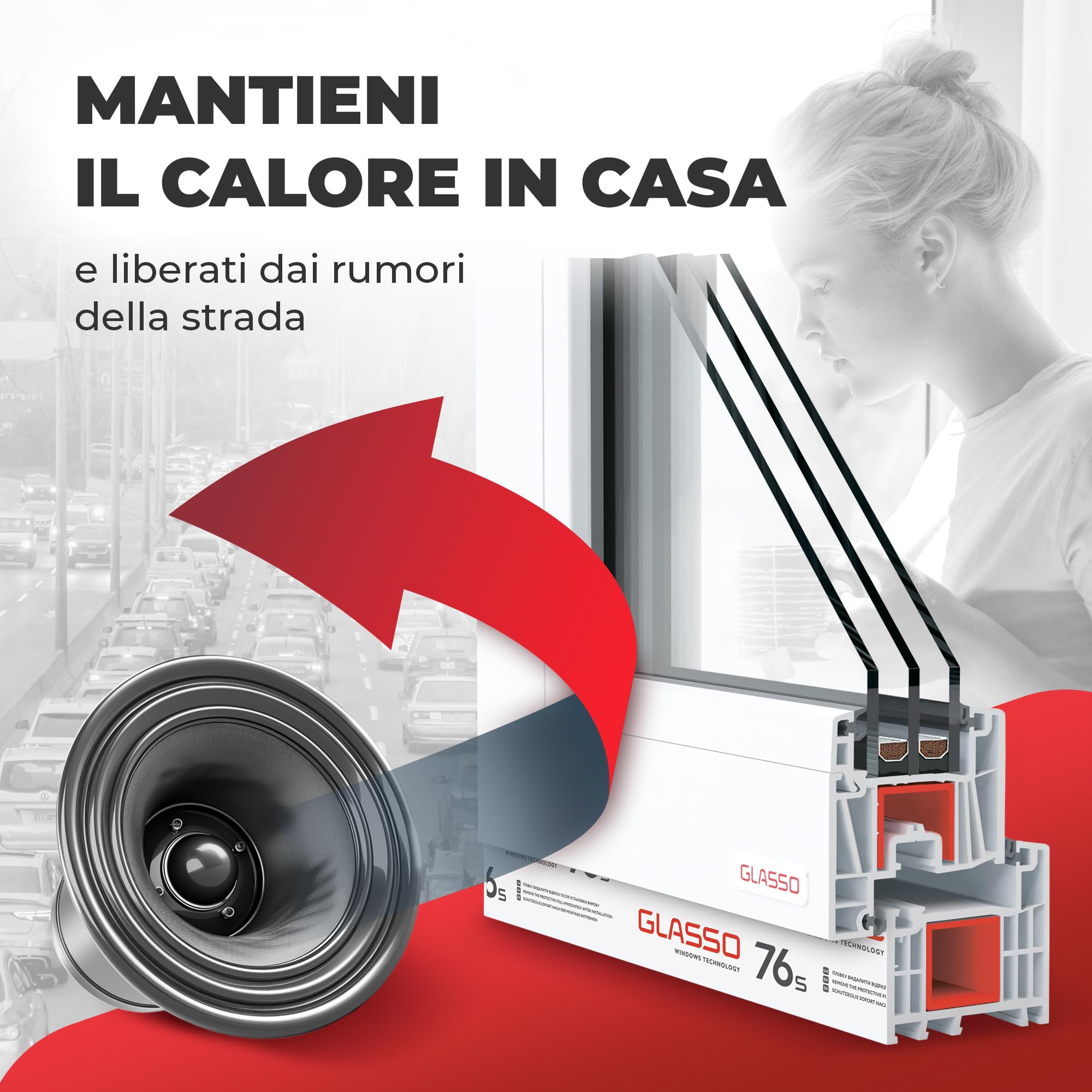 Finestra per cantina, 40 x 40 cm, 2 vetri, tutte le misure, finestre in plastica da 60 mm, profilo a sinistra, larghezza x altezza: 400 x 400 mm, perfetta per finestre da giardino, finestre del garage