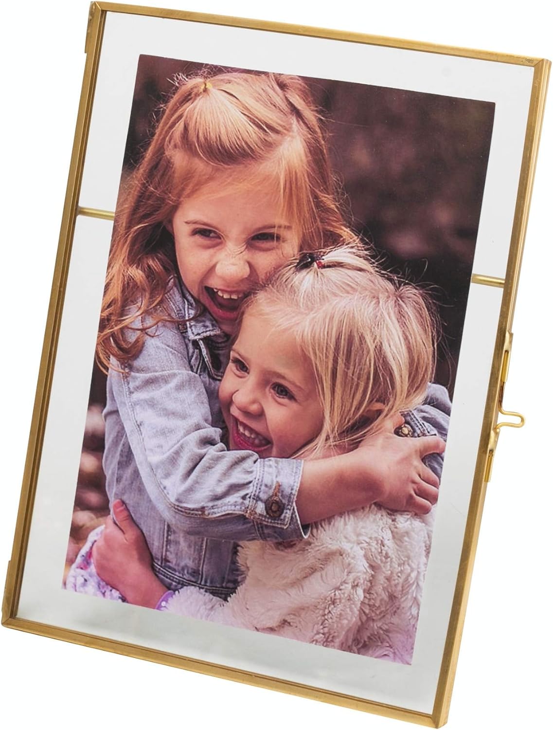 6x8" Vintage Style Antique Gold Picture Frames Family Photo Frame with Pressed Glass, Brass Golden Color(Vertical) (6 x 8 in)