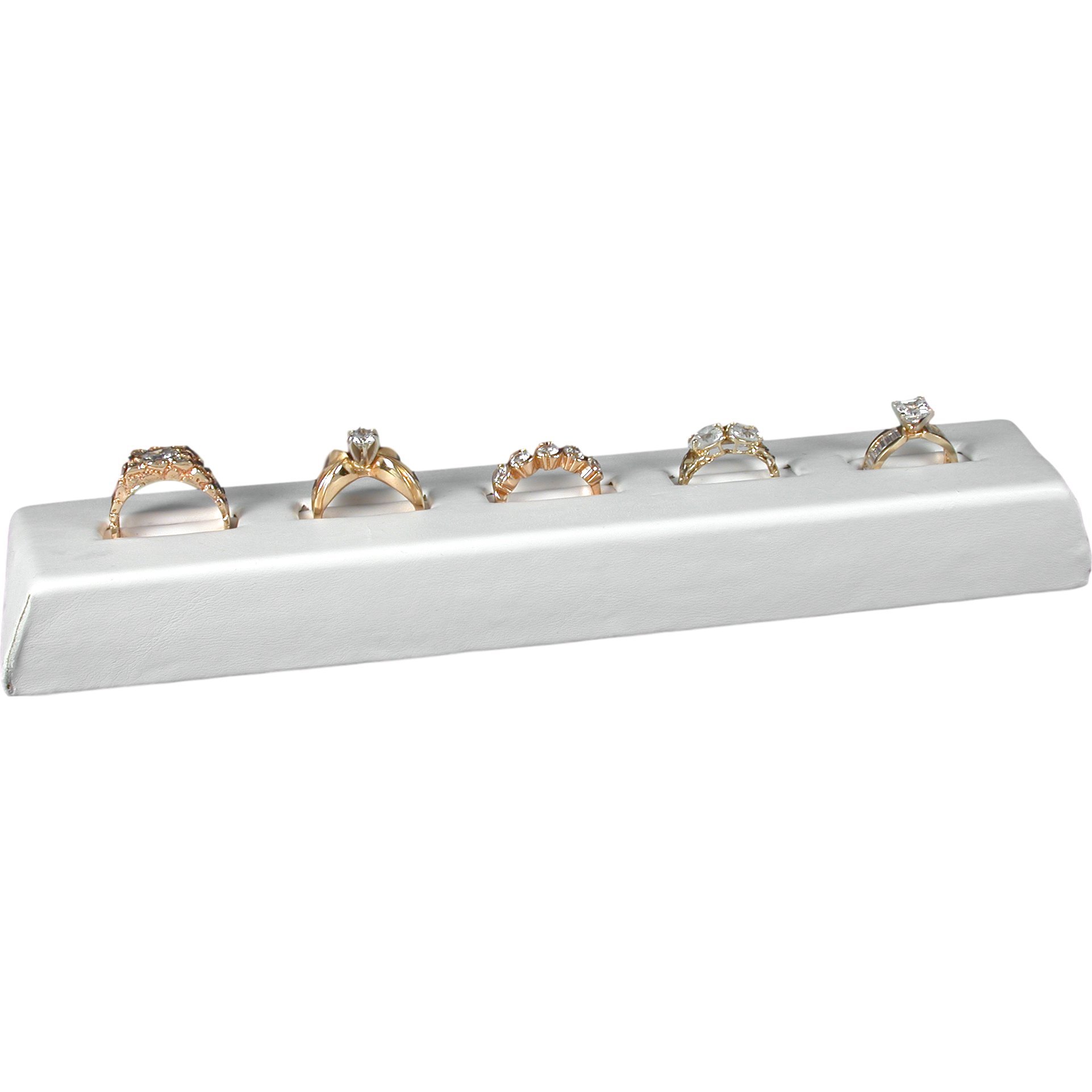 White Ring Jewelry Display Tray - 12 Rings