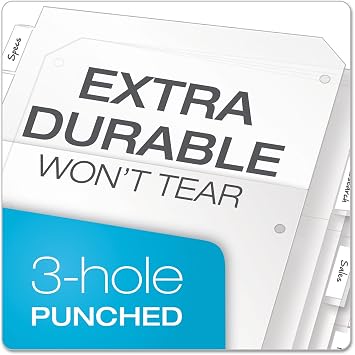 Cardinal 84010 Poly Ring Binder Pockets, 11 x 8 1/2, Clear, 5/Pack