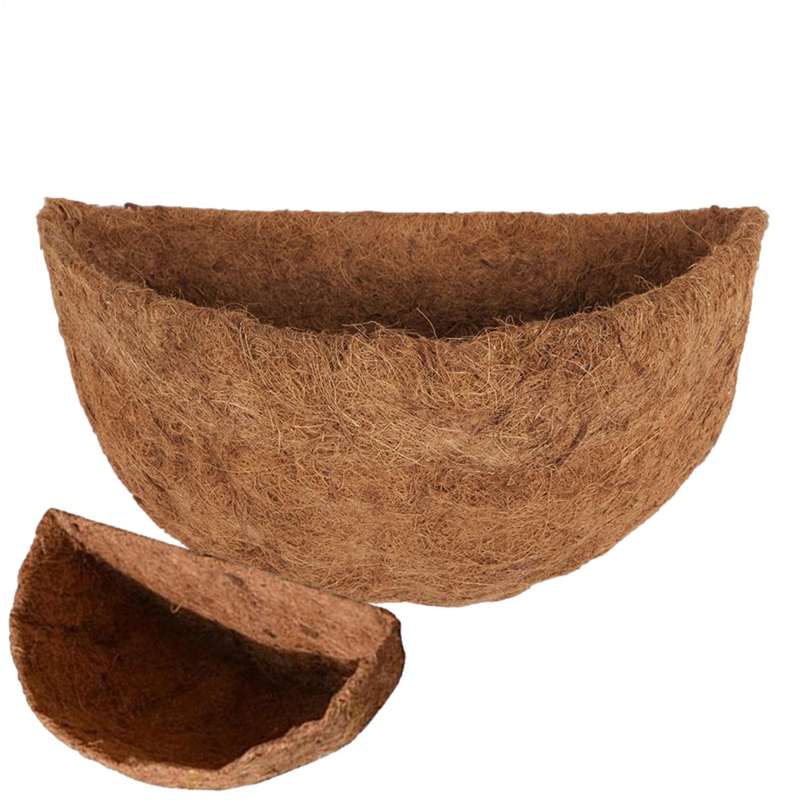 Half Round Natural Basket, Coco Coir Liner Half Round, Liner Thick Fiber Mat, For Wall Hangings Baskets Flowers And Vegetables Indoor Outdoor Gardens.