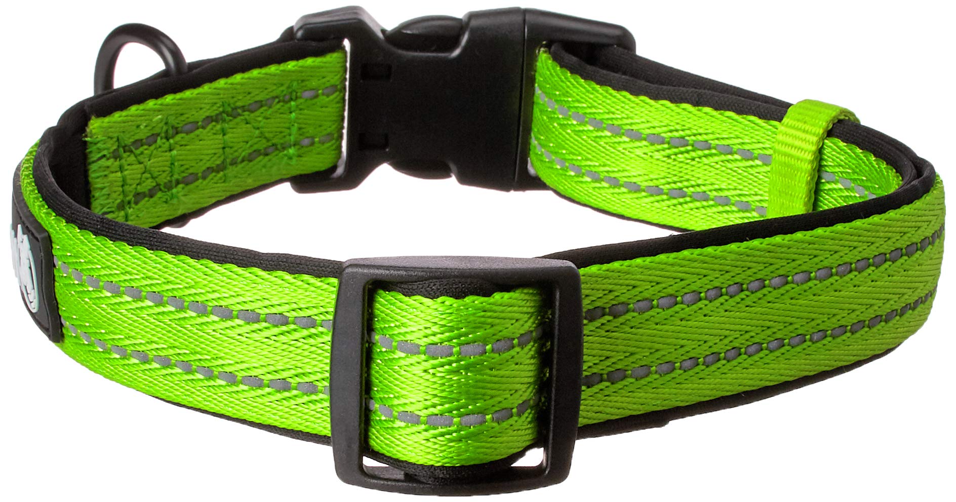 Alcott Abenteuer-Halsband Für Hunde – Größe L (45–65 Cm), Nylon Mit Neopren-Polster & Reflektierenden Akzenten
