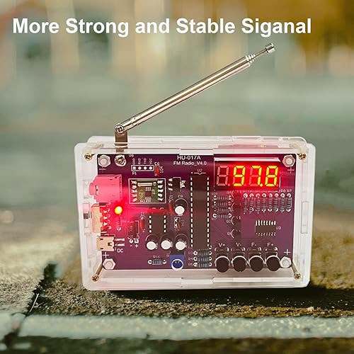 Miniatura 4 de Nuevo kit de soldadura de radio FM, kit de proyecto de soldadura, radio portátil, kits electrónicos de bricolaje alimentados por baterías o cable