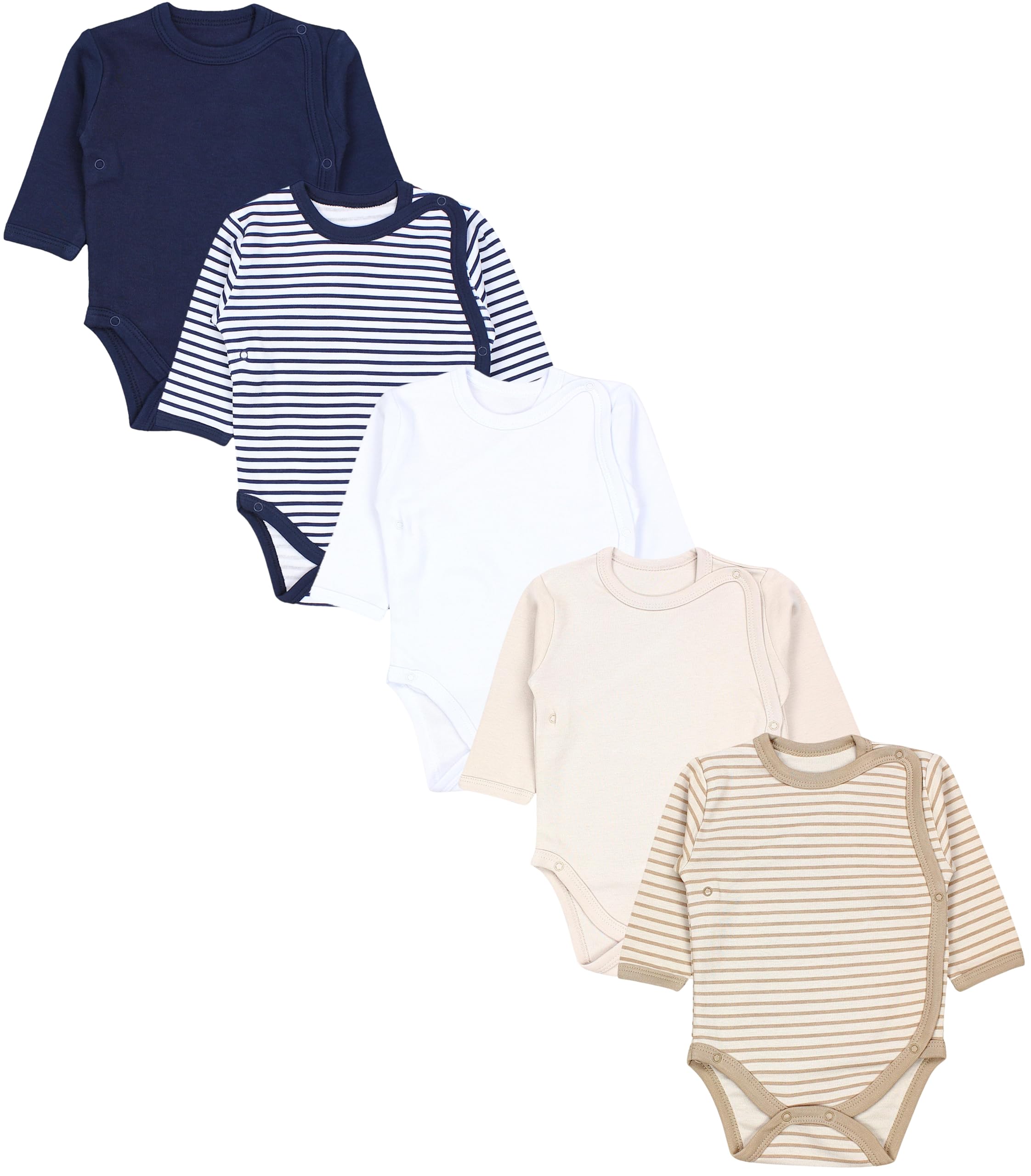 TupTam Body Neonato – Body Bambino a Maniche Lunghe con Chiusura Laterale in Cotone, Set 5 Pezzi