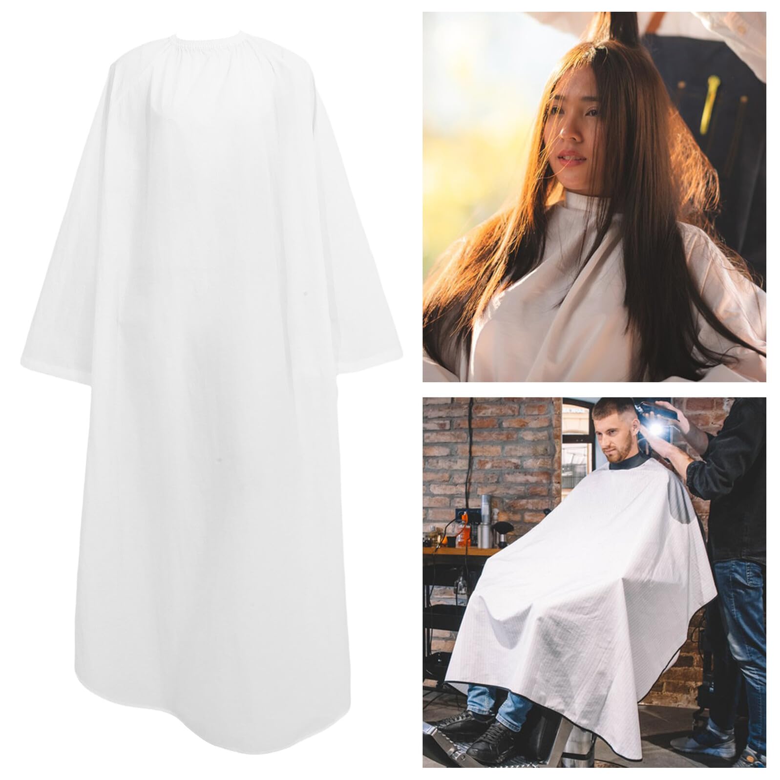 GALPADA Friseurumhang mit Ärmeln aus Nylon-taftmaterial Antihaftbeschichtet Leicht zu Reinigen Schnell Trocknend Wiederverwendbar und Robust für Friseure und Stylisten